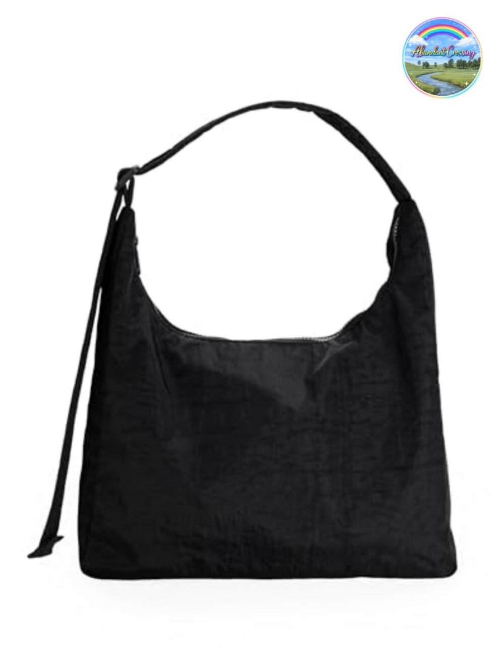 Recycled Nylon Shoulder Bag Laptop Tote with Zip Pocket